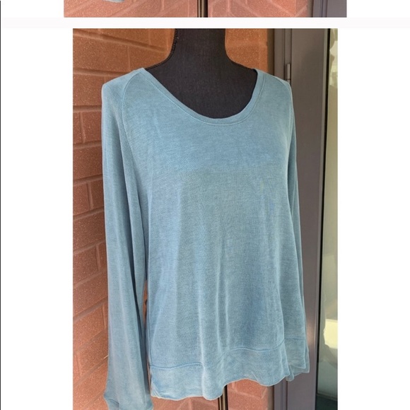 LOFT Scoop Neck Lounge Sweatshirt. - Picture 2 of 4